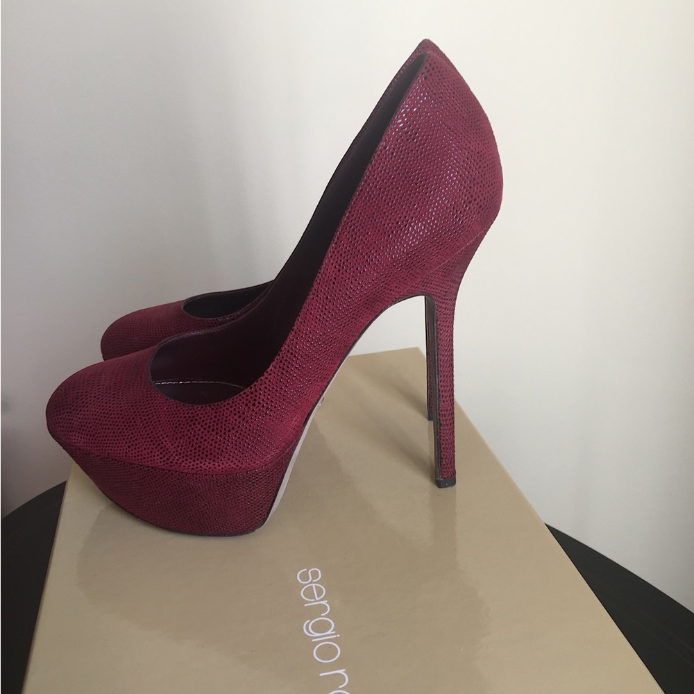 Sergio Rossi Heels with Platform Burgundy